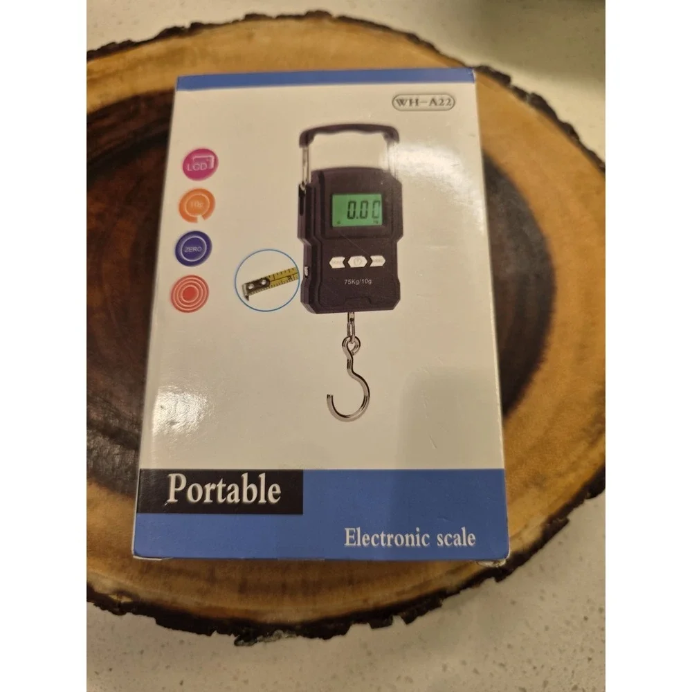 75kg/10g Portable LCD Electronic Hand Scale Travel Hanging Scale